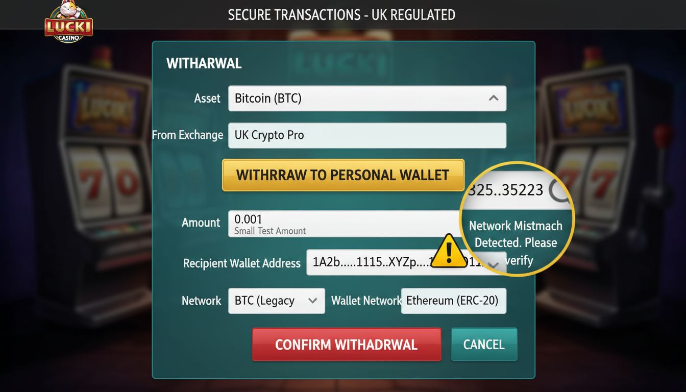 Step-by-step crypto deposit process for UK players